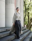  Trench Coat thêu vai 