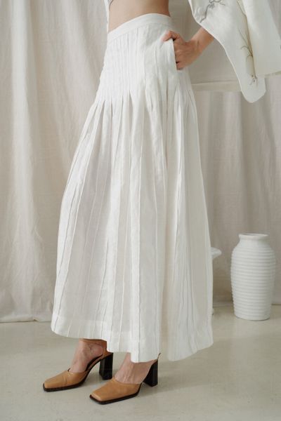  Chân váy dập pli thủ công 