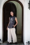  Quần tây suông chần ly trước 