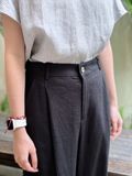  Quần tây suông chần ly trước 