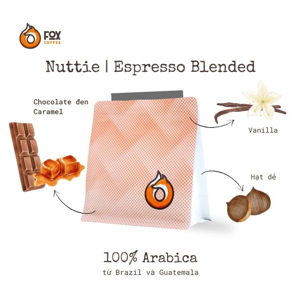 Cà Phê Đặc Sản Pha Máy Nuttie Fox Coffee | Special Espresso Blended