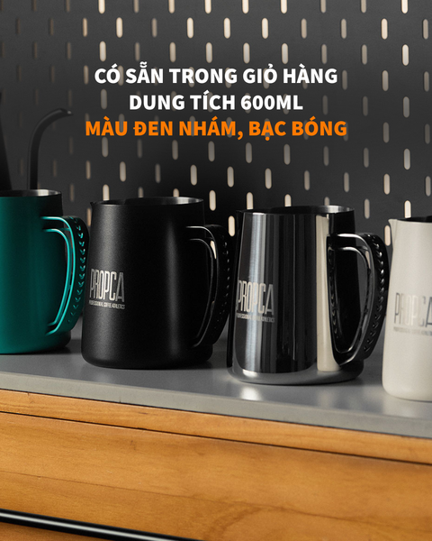 Ca Đánh Sữa Bằng Thép Không Gỉ 304 Cao Cấp Double Barista Wings MUVNA | COFFEE MILK PITCHER