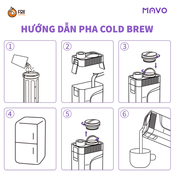 Bình Pha Cà Phê Ủ Lạnh Bằng Nhựa Cao Cấp MAVO | CRYSBRICK COLD BREWER