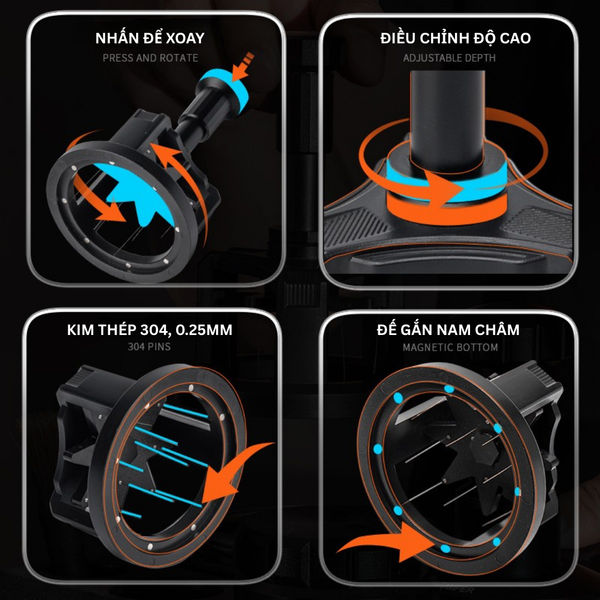 Dụng Cụ Khuấy Tơi Bột Cà Phê Fox Coffee NOVA | Rotary Magnetic Dispersing Needle WDT