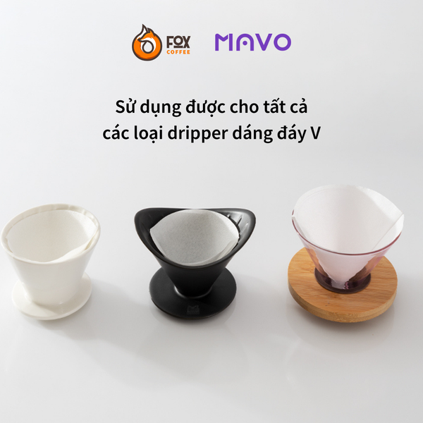 Hộp 100 Chiếc Giấy Lọc V01 Pha Cà Phê Pour Over MAVO| V60 Coffee Filter V01