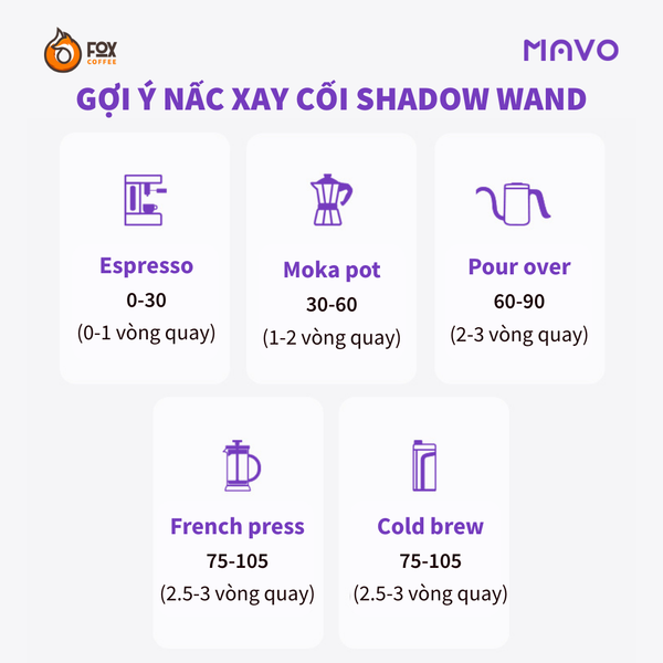 Cối Xay Cà Phê Cầm Tay MAVO Shadow Wand | Hand Coffee Grinder