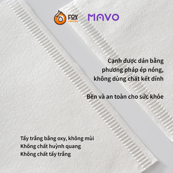 Hộp 100 Chiếc Giấy Lọc V01 Pha Cà Phê Pour Over MAVO| V60 Coffee Filter V01