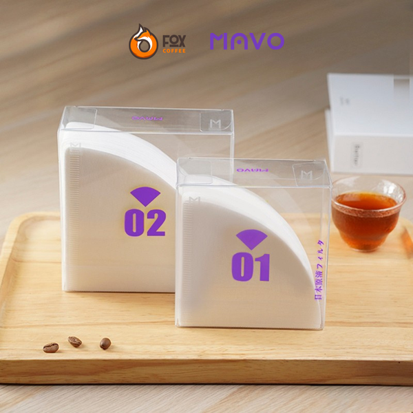 Hộp 100 Chiếc Giấy Lọc V01 Pha Cà Phê Pour Over MAVO| V60 Coffee Filter V01