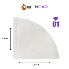 Hộp 100 Chiếc Giấy Lọc V01 Pha Cà Phê Pour Over MAVO| V60 Coffee Filter V01