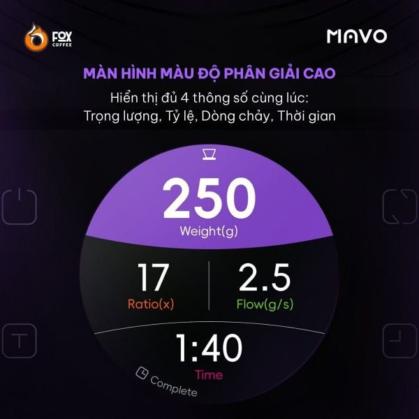 Cân Điện Tử Thông Minh Pha Cà Phê Lumicurve | MAVO Coffee Precision Scale