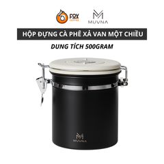 Hộp Đựng Hạt Cà Phê Van Xả Một Chiều 500g MUVNA | Coffee Bean Dispenser with One-Way Flush Valve