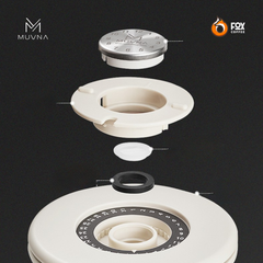 Hộp Đựng Hạt Cà Phê Van Xả Một Chiều 500g MUVNA | Coffee Bean Dispenser with One-Way Flush Valve