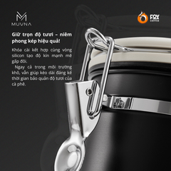 Hộp Đựng Hạt Cà Phê Van Xả Một Chiều 500g MUVNA | Coffee Bean Dispenser with One-Way Flush Valve