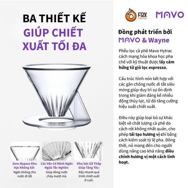 Phễu Pha Cà Phê Pour Over Bằng Nhựa Cao Cấp HYTRAC | MAVO COFFEE DRIPPER
