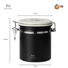 Hộp Đựng Hạt Cà Phê Van Xả Một Chiều 500g MUVNA | Coffee Bean Dispenser with One-Way Flush Valve