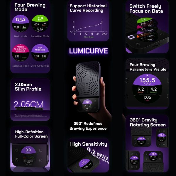 Cân Điện Tử Thông Minh Pha Cà Phê Lumicurve | MAVO Coffee Precision Scale