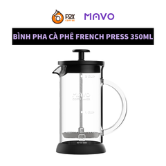 Bình Thủy Tinh Pha Cà Phê Kiểu Pháp 350ml MAVO | French Press Coffee Maker