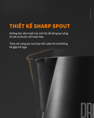 Ca Đánh Sữa Bằng Thép Không Gỉ 304 Cao Cấp Double Barista Wings MUVNA | COFFEE MILK PITCHER