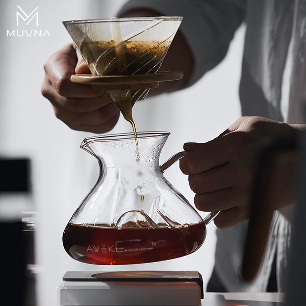 Bình Thủy Tinh Đong Cà Phê Tornado Server 450ml Có Tay Cầm MUVNA | COFFEE SHARING POT