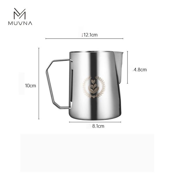 Ca Đánh Sữa Bằng Thép Không Gỉ 304 Cao Cấp Nhiều Màu 450ml - 600ml MUVNA | Type B Milk Pitcher