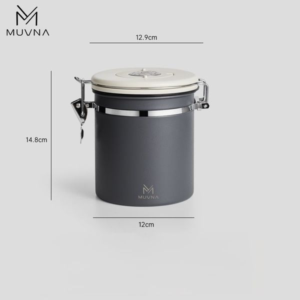 Hộp Đựng Hạt Cà Phê Van Xả Một Chiều 500g MUVNA | Coffee Bean Dispenser with One-Way Flush Valve
