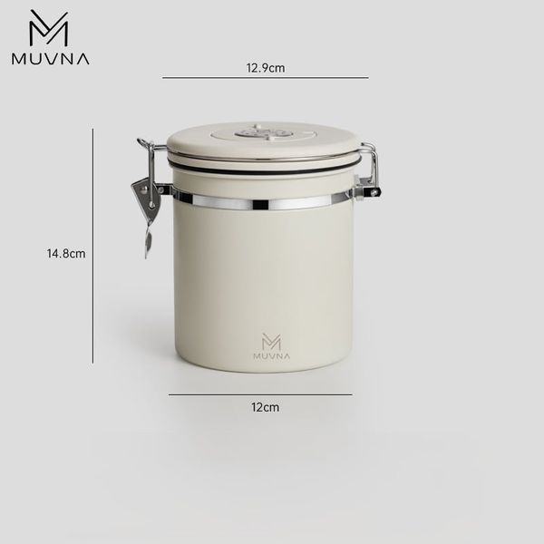 Hộp Đựng Hạt Cà Phê Van Xả Một Chiều 500g MUVNA | Coffee Bean Dispenser with One-Way Flush Valve