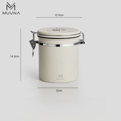 Hộp Đựng Hạt Cà Phê Van Xả Một Chiều 500g MUVNA | Coffee Bean Dispenser with One-Way Flush Valve