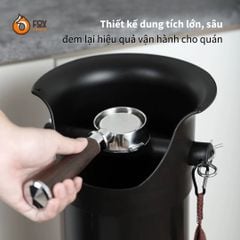 Hộp Đập Bã Cà Phê Dạng Đứng Ống Tròn Tặng Kèm Khăn & Túi Rác | Coffee Knock Box Tube