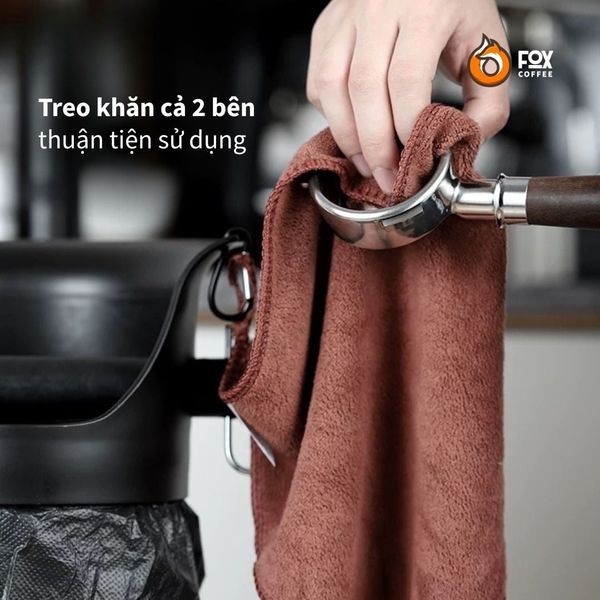 Hộp Đập Bã Cà Phê Dạng Đứng Ống Tròn Tặng Kèm Khăn & Túi Rác | Coffee Knock Box Tube