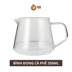Bình Server Thủy Tinh Đong Cà Phê FOX COFFEE 350ml | Coffee Server, Sharing Pot