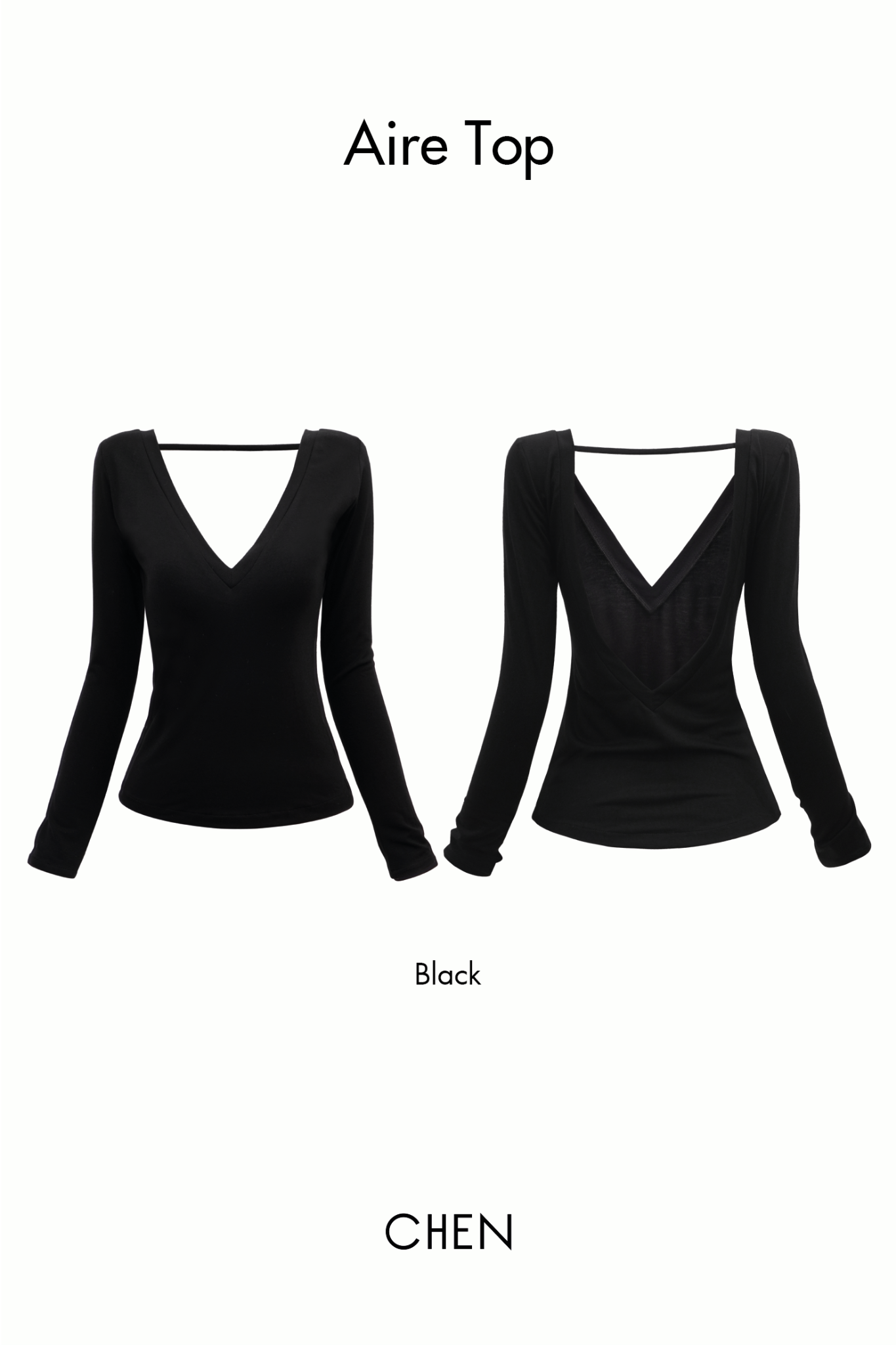 Aire Top | Áo Cổ Tim Hở Lưng