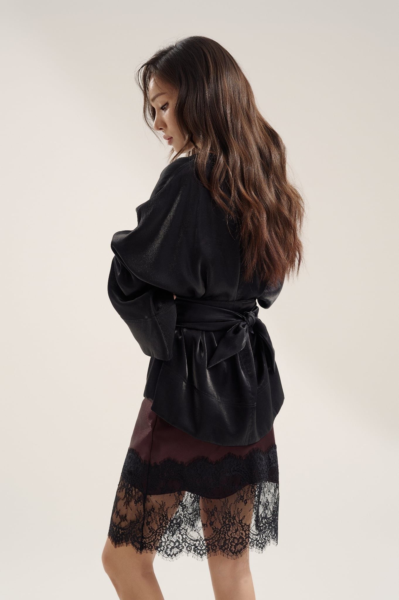 Melt Skirt | Chân Váy Lụa Phối Ren