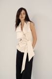 Shapeless Top | Áo Gile Cổ Xếp Lớp