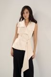 Shapeless Top | Áo Gile Cổ Xếp Lớp