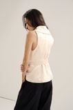 Shapeless Top | Áo Gile Cổ Xếp Lớp