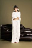 Puff Pants in White | Quần Ống Rộng Lưng Dún Bèo