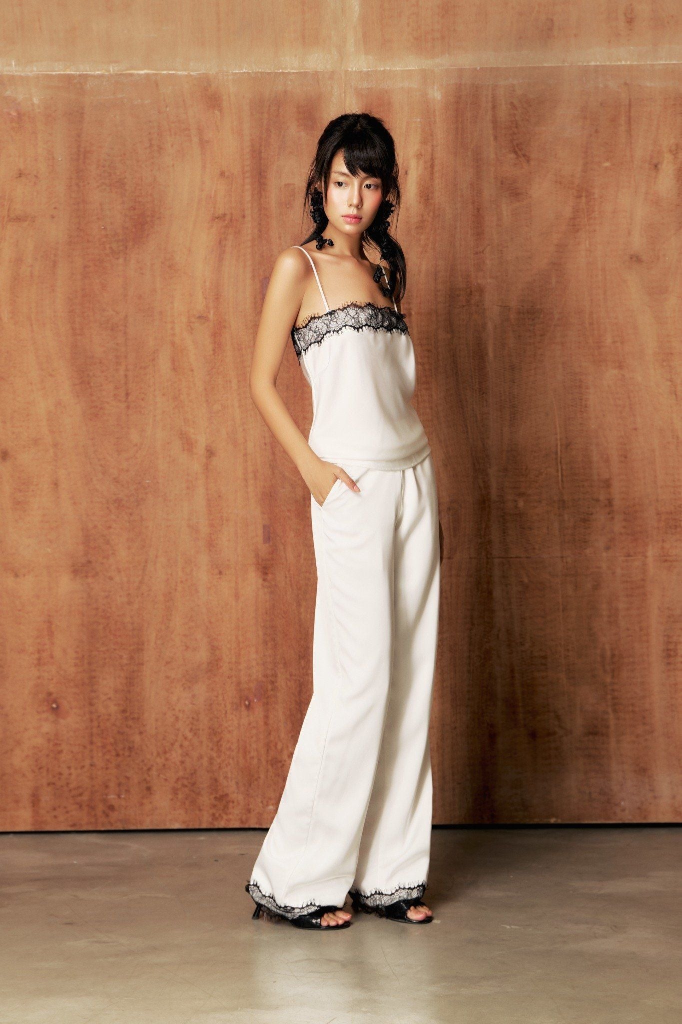 Serene Top | Áo Lụa Phối Ren