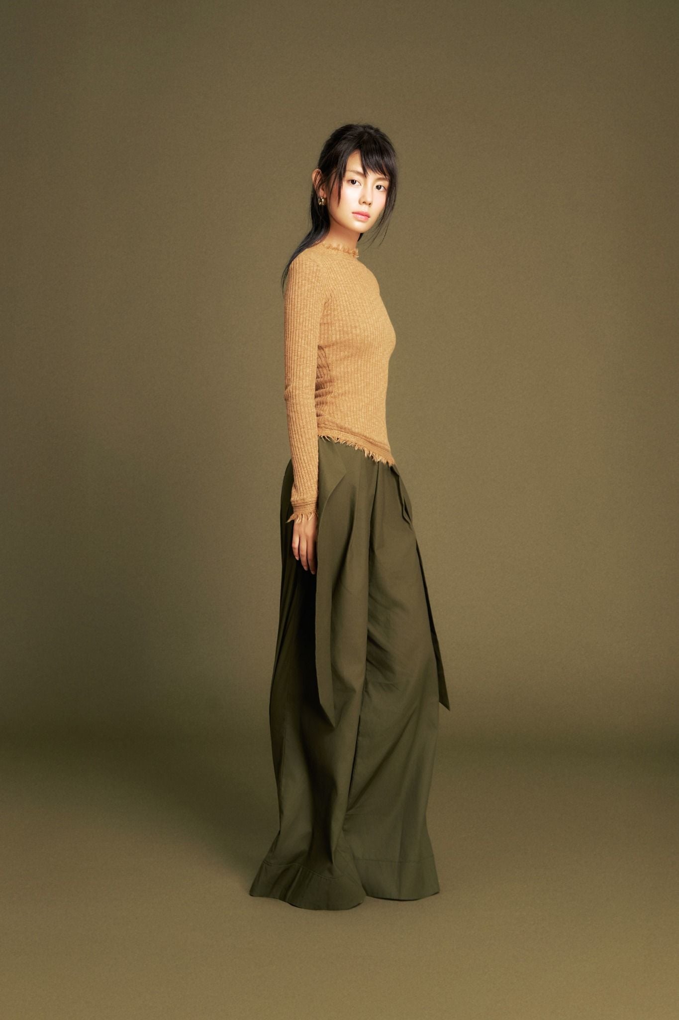 Fringe Line Top in Camel Brown | Áo Chi Tiết Tua Rua