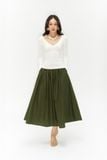 Olli Skirt | Chân Váy Midi Xếp Nếp