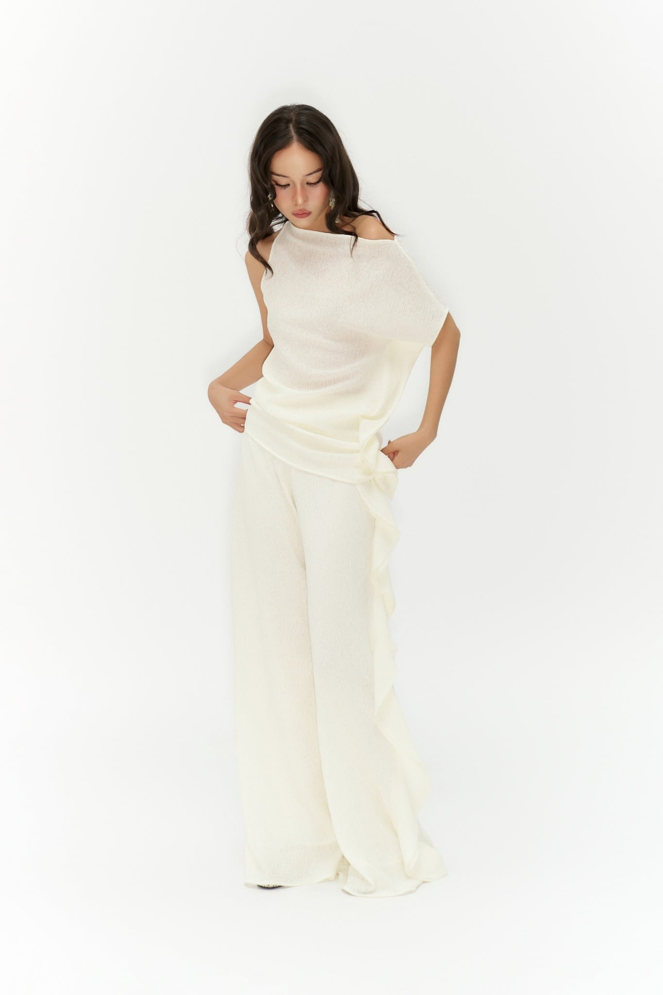 Linear Pants | Quần Phối Bèo Ống Rộng
