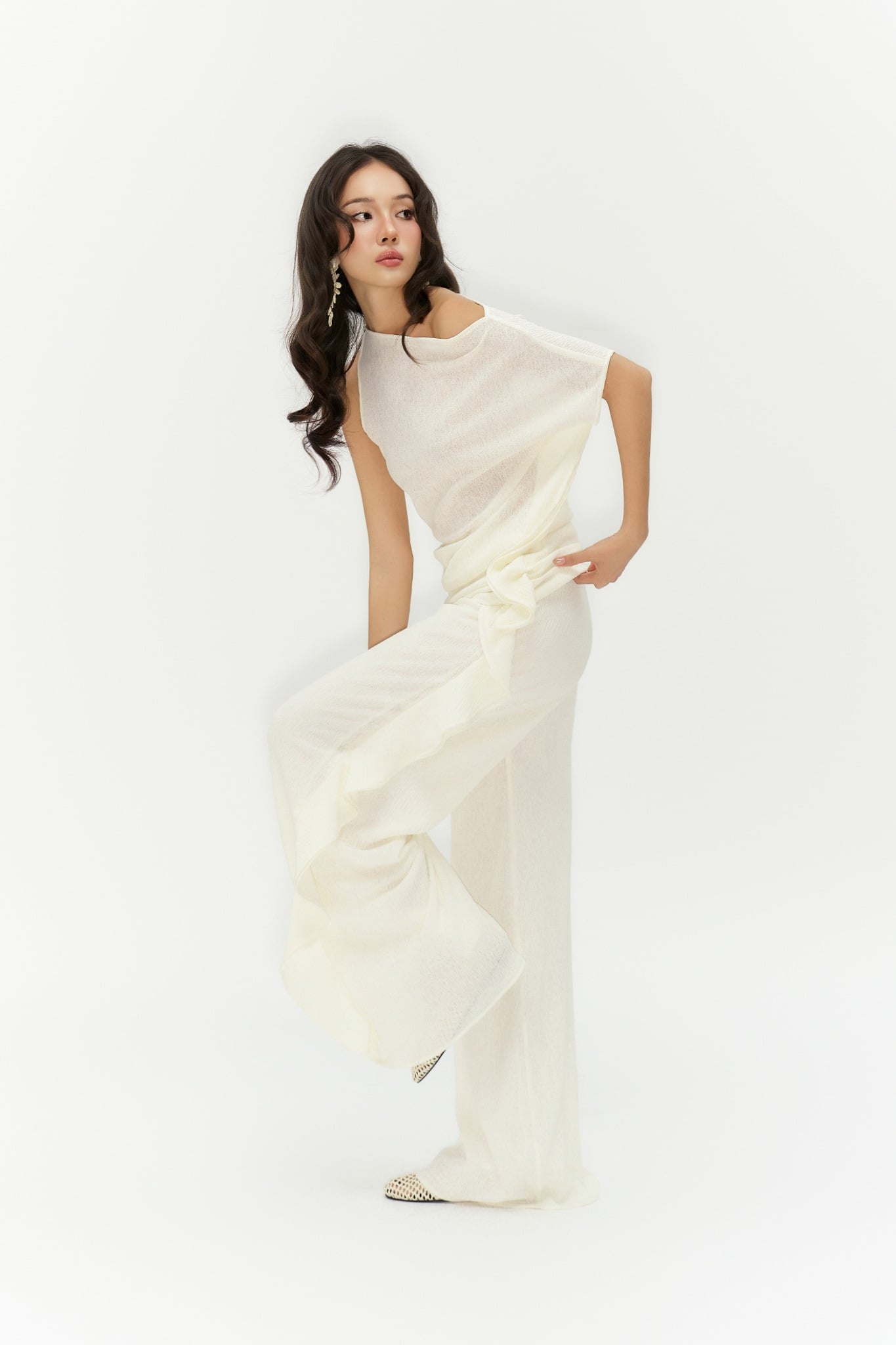 Linear Pants | Quần Phối Bèo Ống Rộng