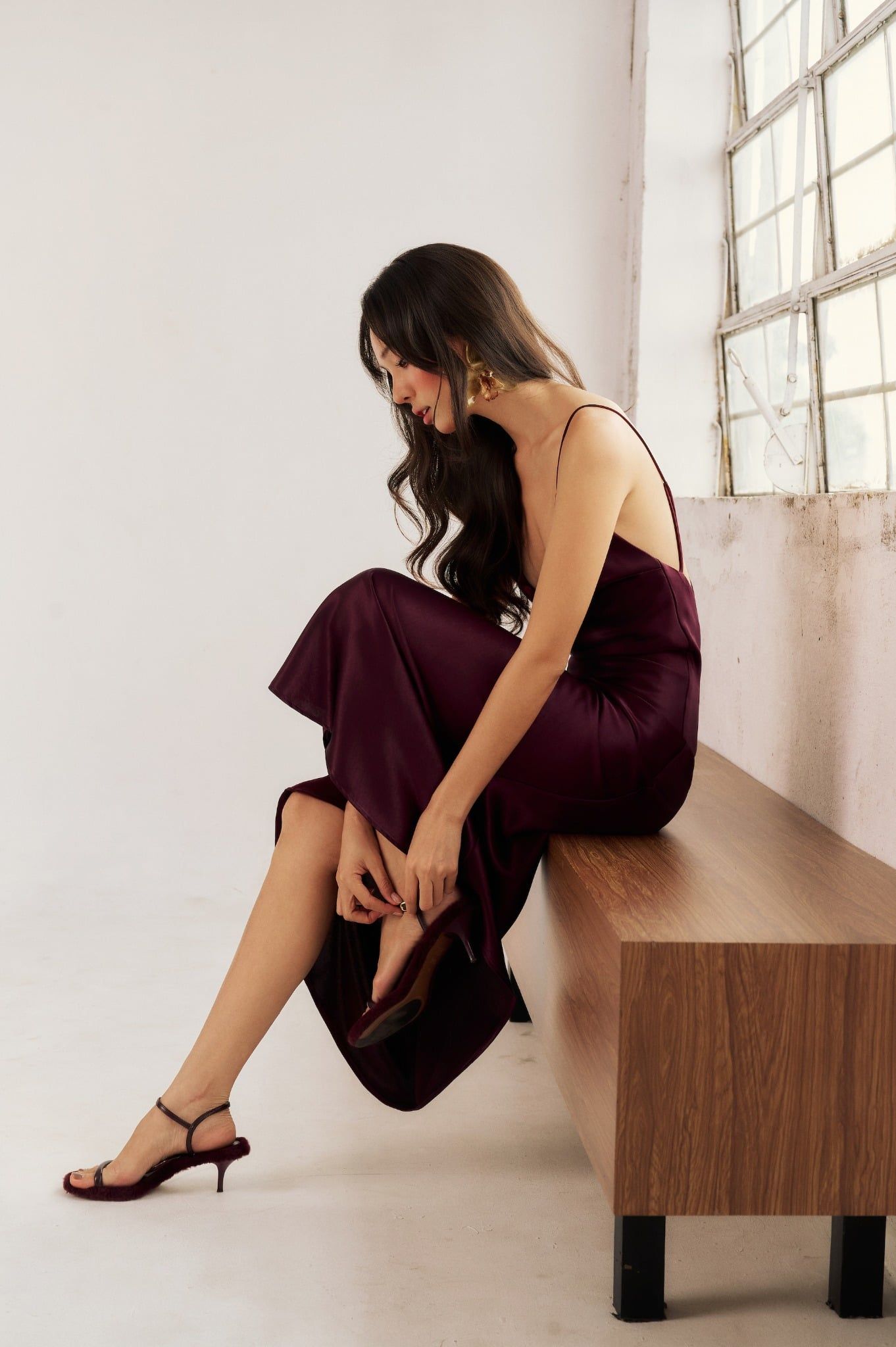 Berry Dress | Đầm Lụa Đan Dây