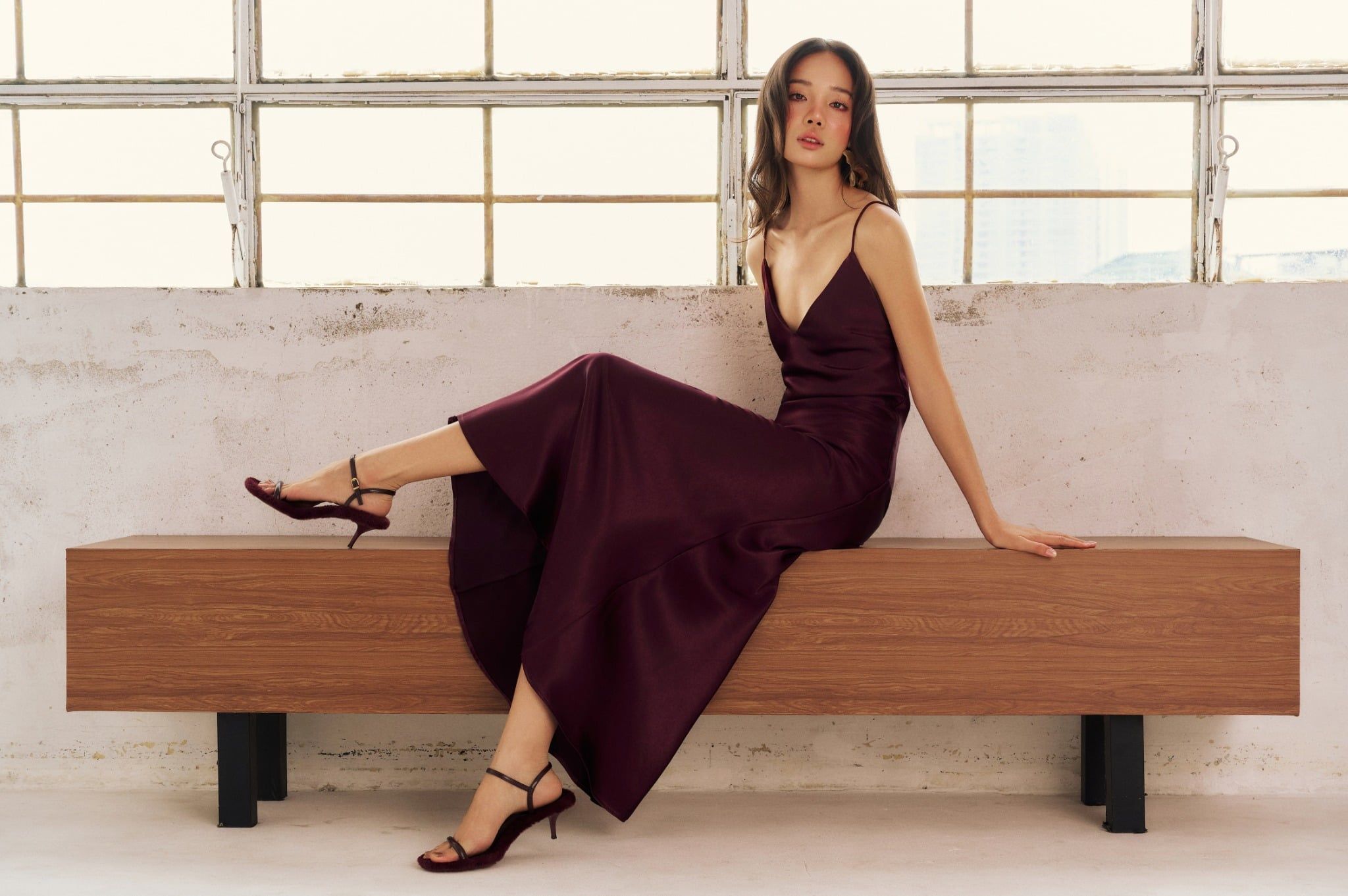 Berry Dress | Đầm Lụa Đan Dây