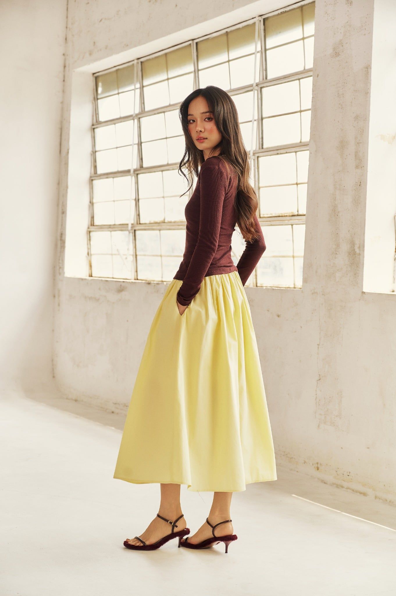 Reve Top | Áo Dệt Kim Cổ Tim