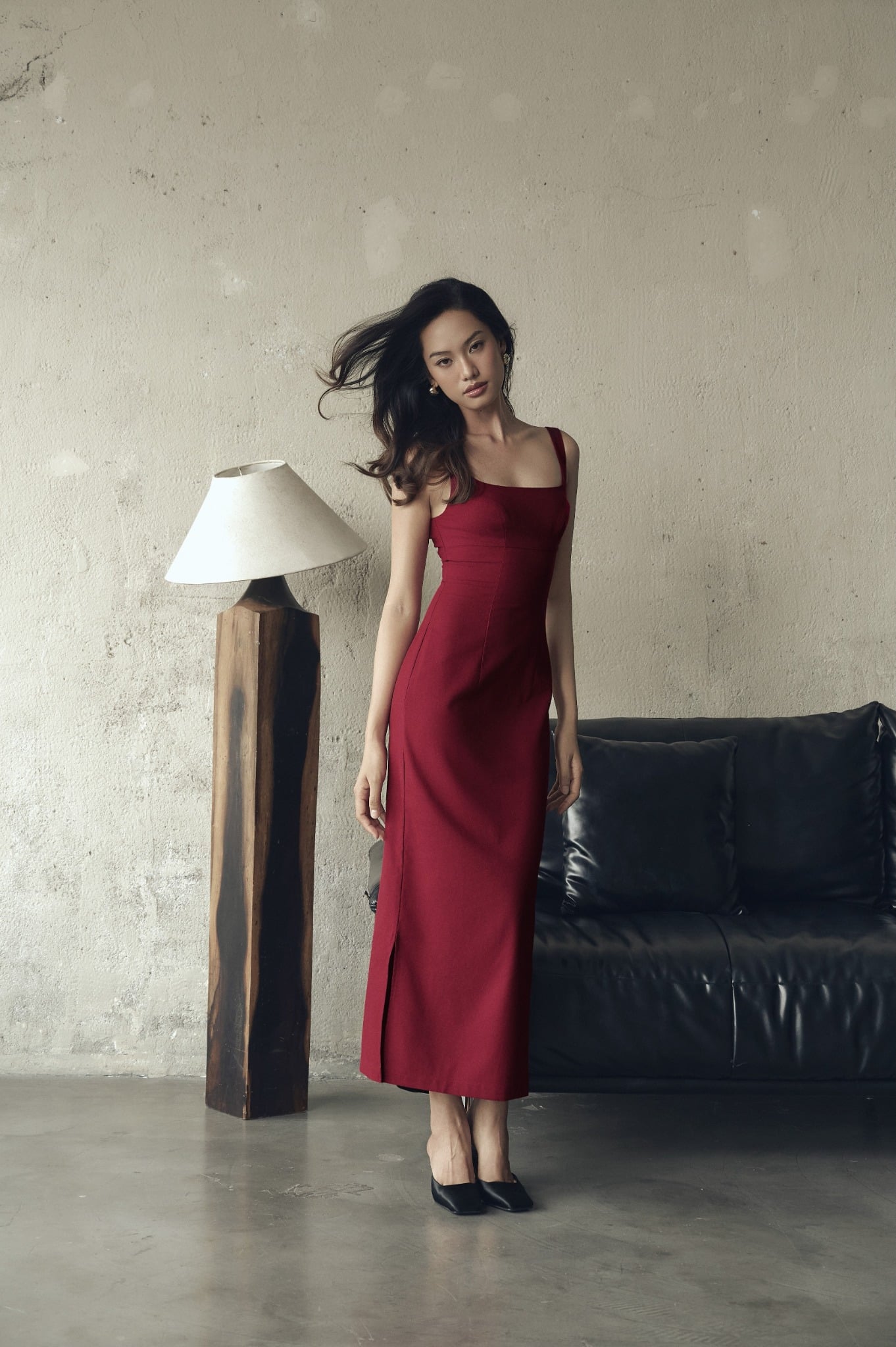 Cherry Dress | Đầm Linen Cổ Vuông