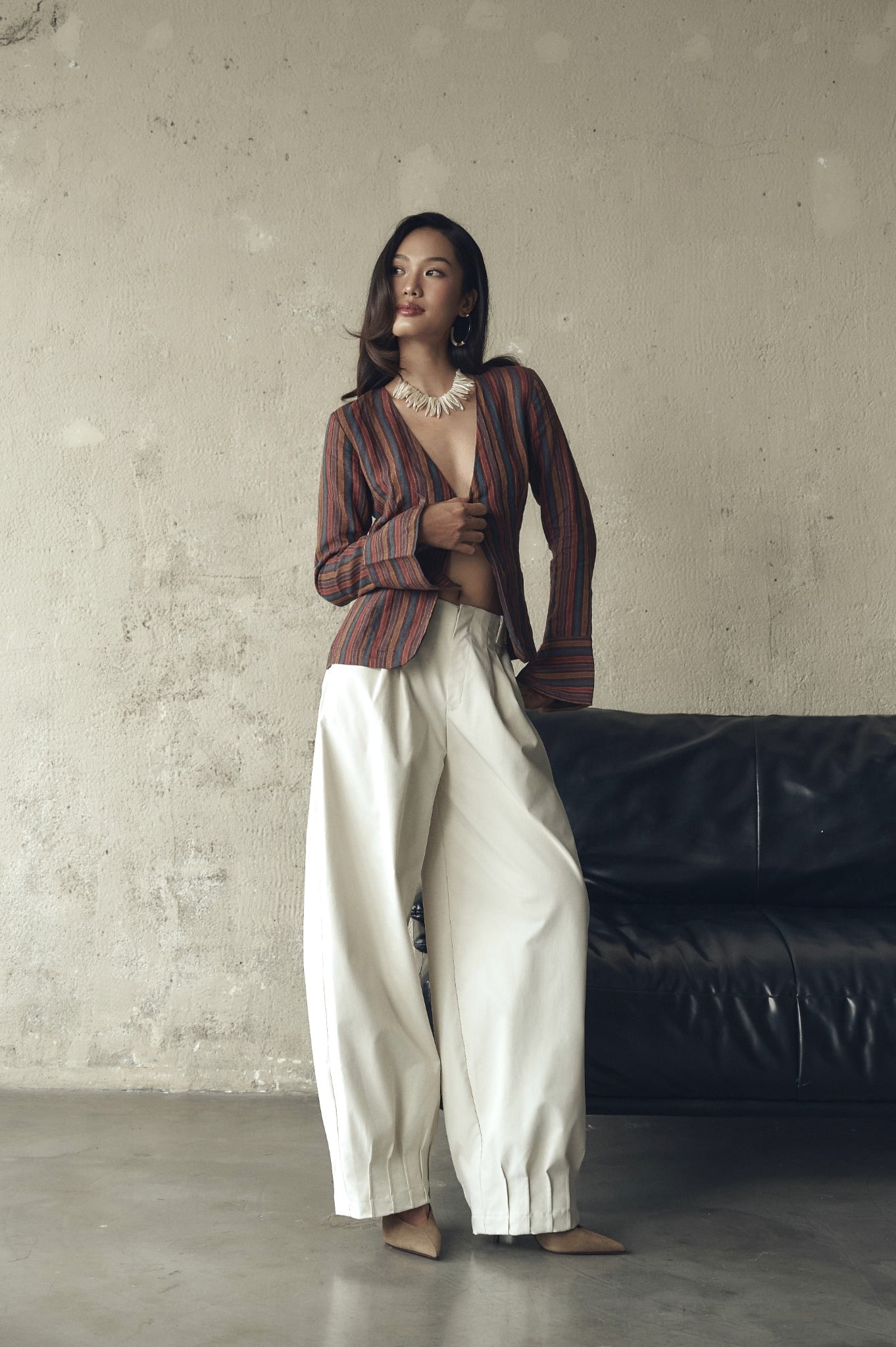 Line Top | Áo Khoác Linen Cài Nút