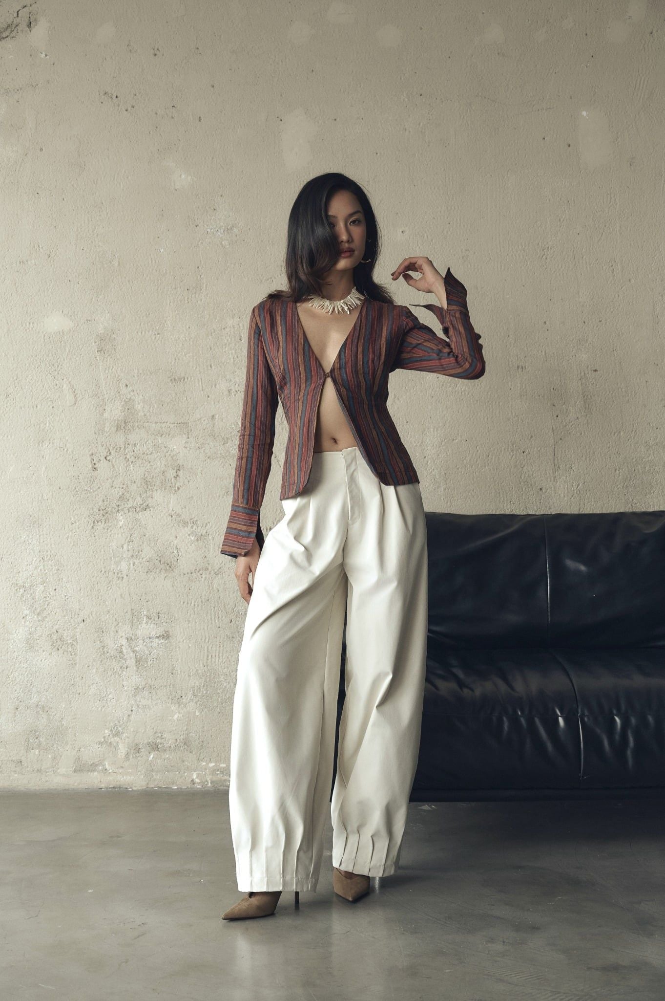 Line Top | Áo Khoác Linen Cài Nút