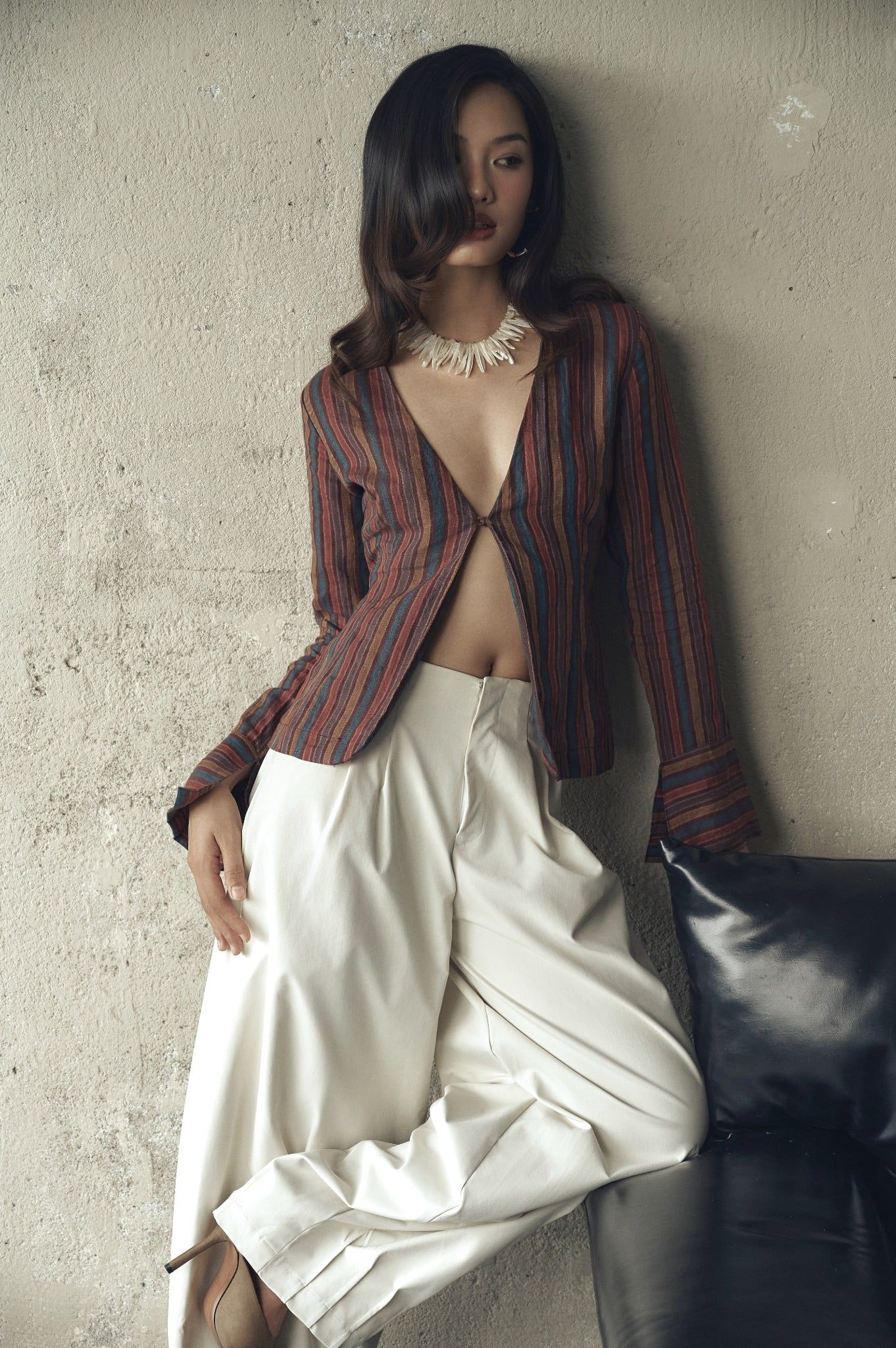 Line Top | Áo Khoác Linen Cài Nút