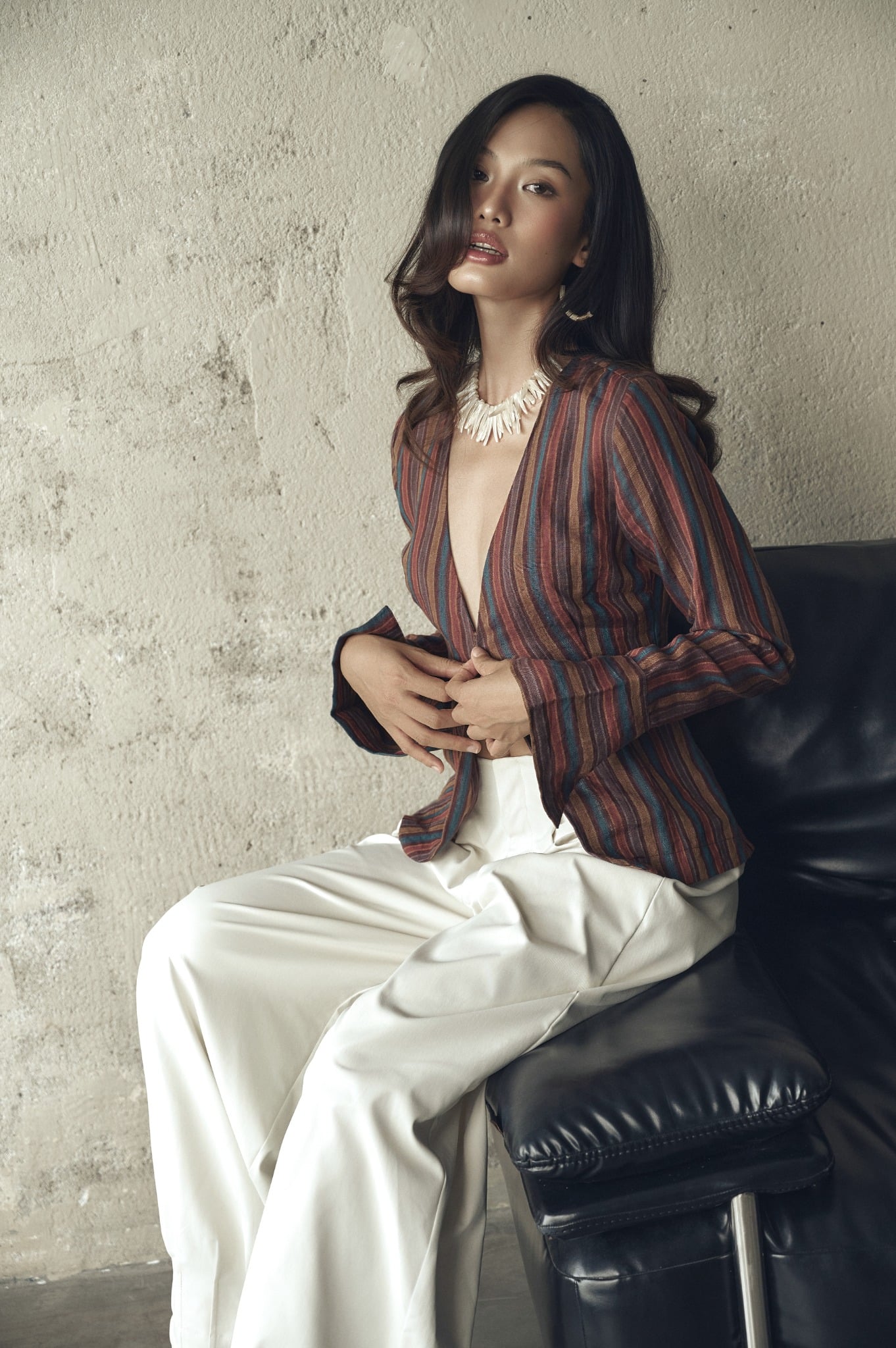 Line Top | Áo Khoác Linen Cài Nút