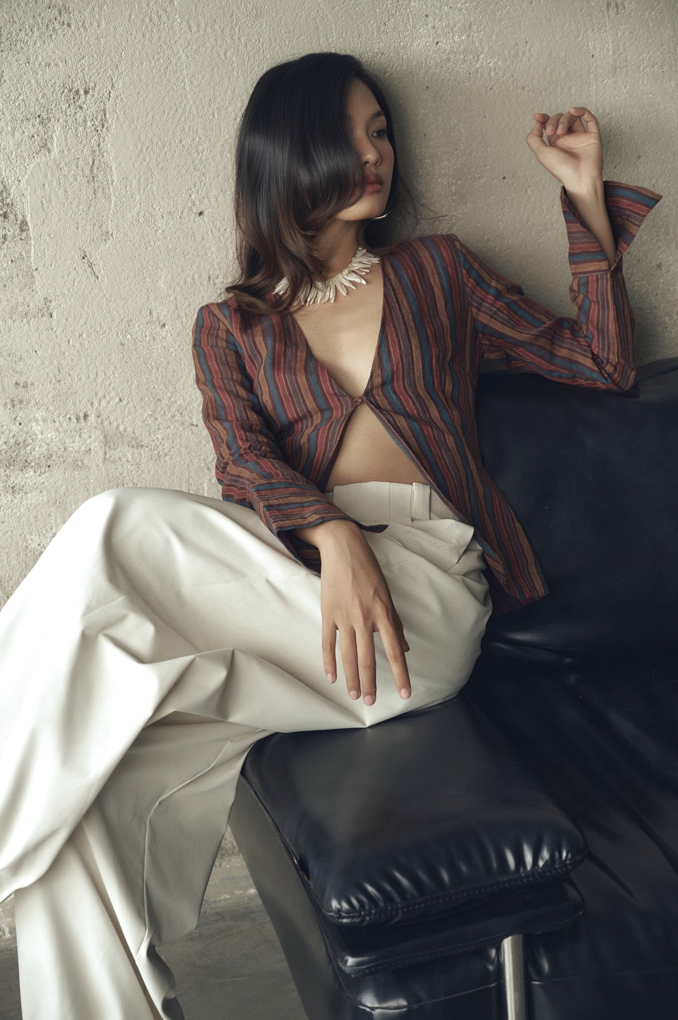 Line Top | Áo Khoác Linen Cài Nút